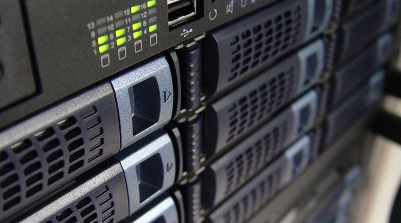 Server Housing Nahaufnahme eines Servers