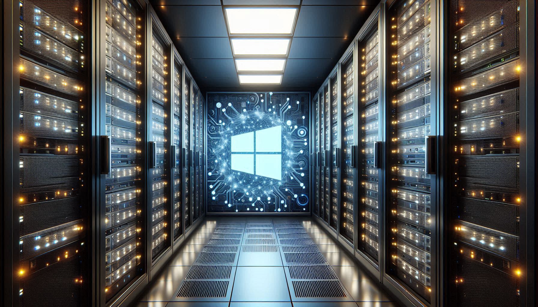 Rechenzentrum in dem Windows Server Hosting stattfindet