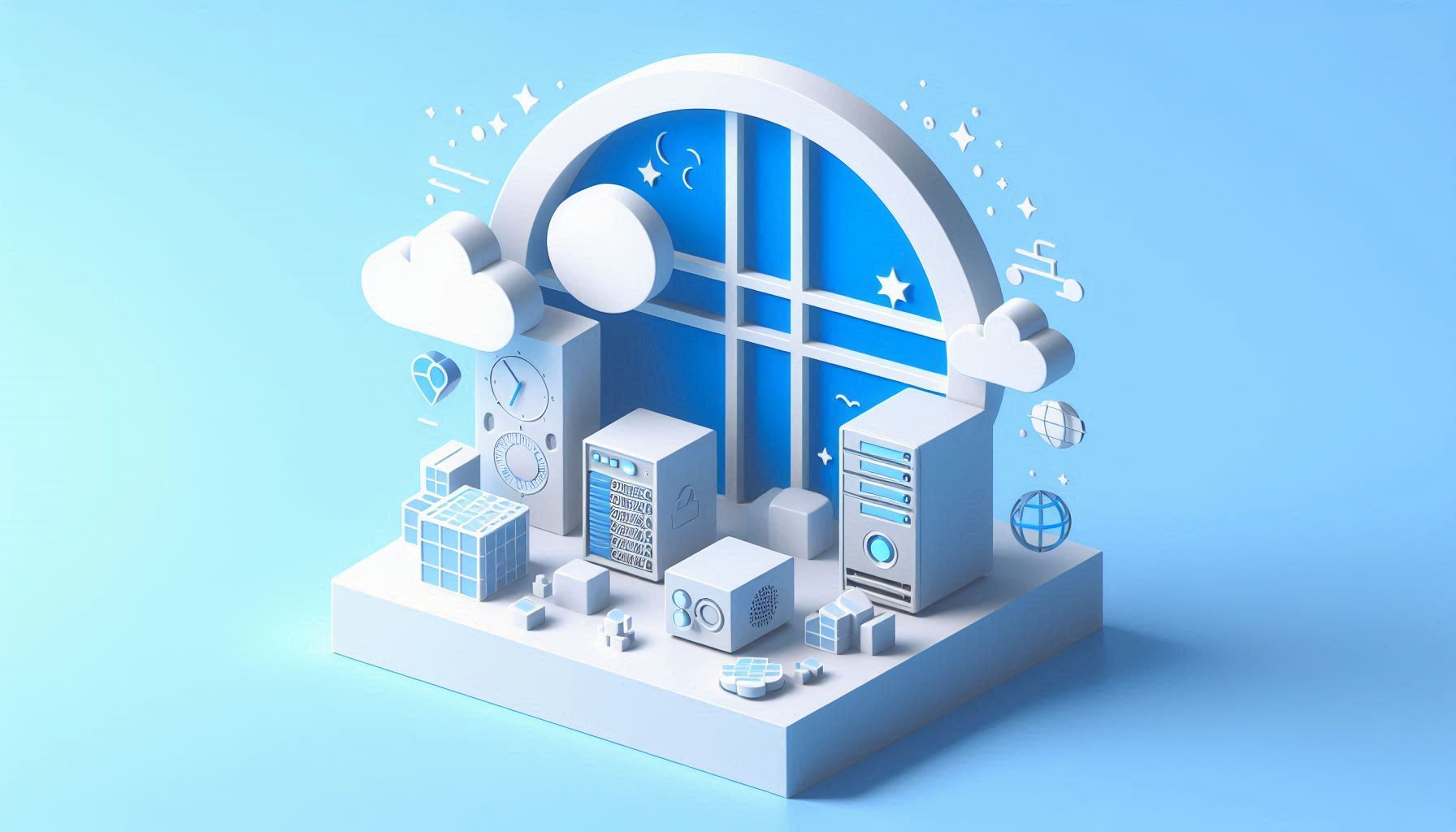 Erweiterbare VPS Windows Server Eine Grafik, die VPS Windows symbolisiert