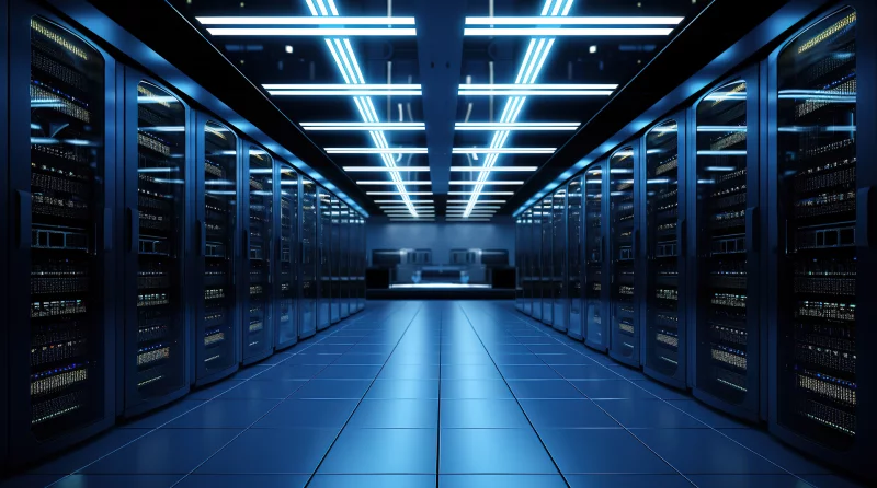 Der Serverraum eines Rechenzentrums