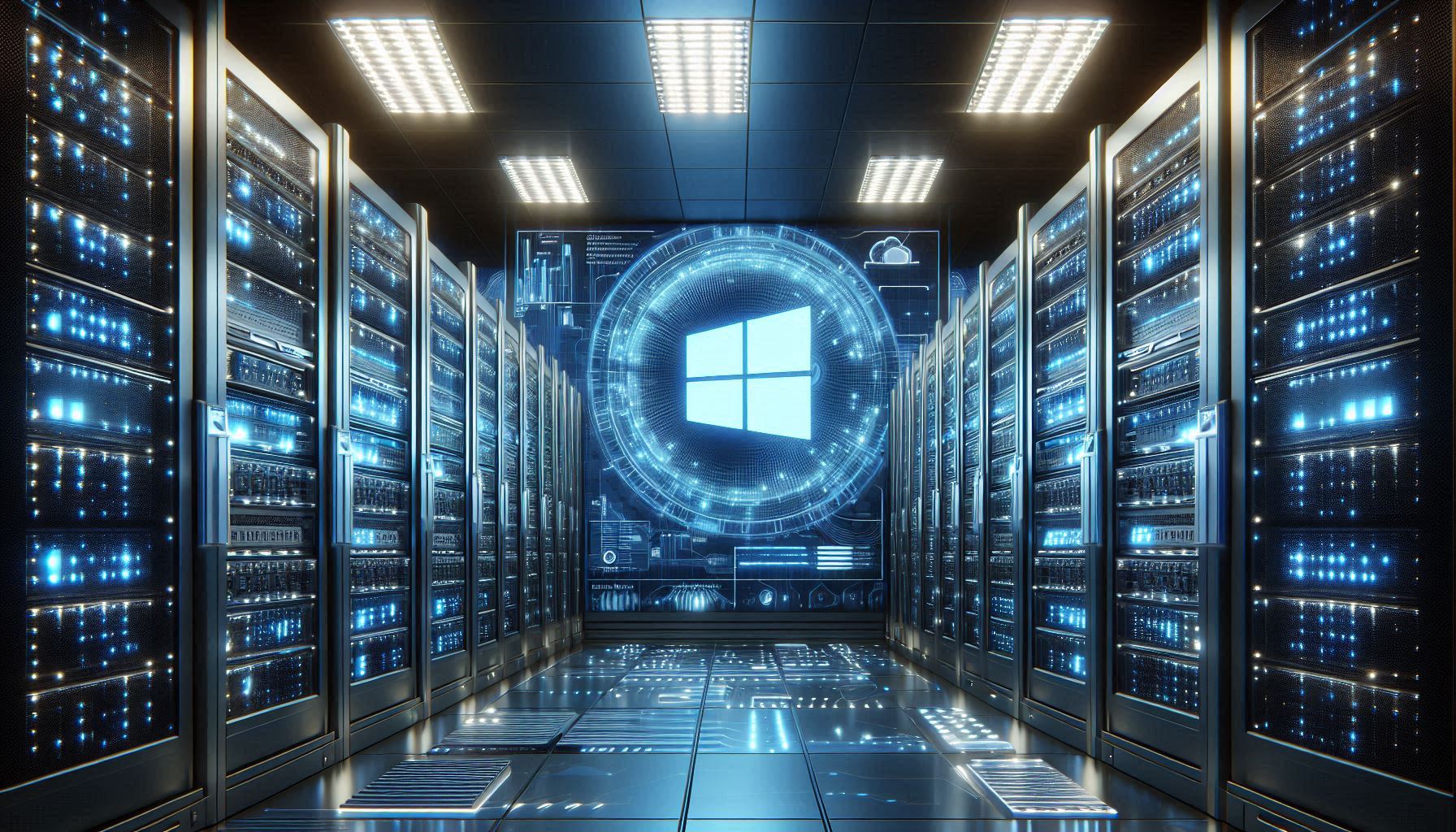 Rechenzentrum in dem Windows Server Hosting stattfindet