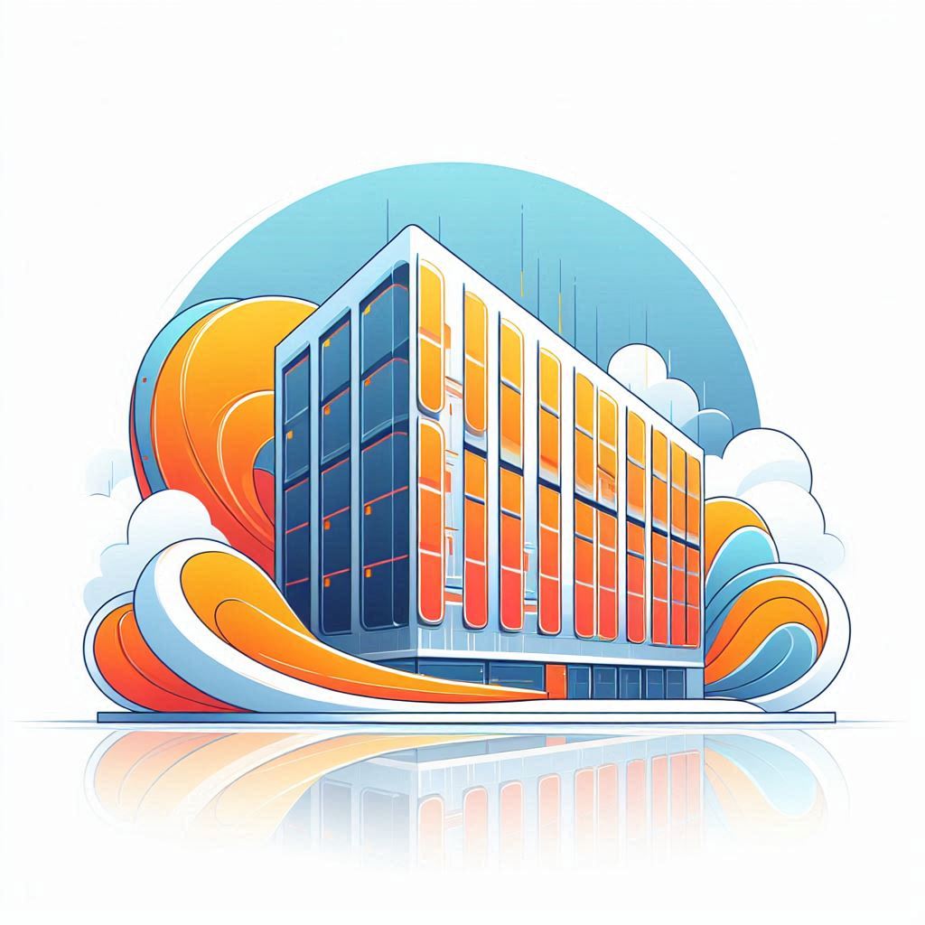 Nachhaltigkeit: Verantwortung für die Zukunft Digitale Illustration des Rechenzentrums Lahr von der BADEN CLOUD