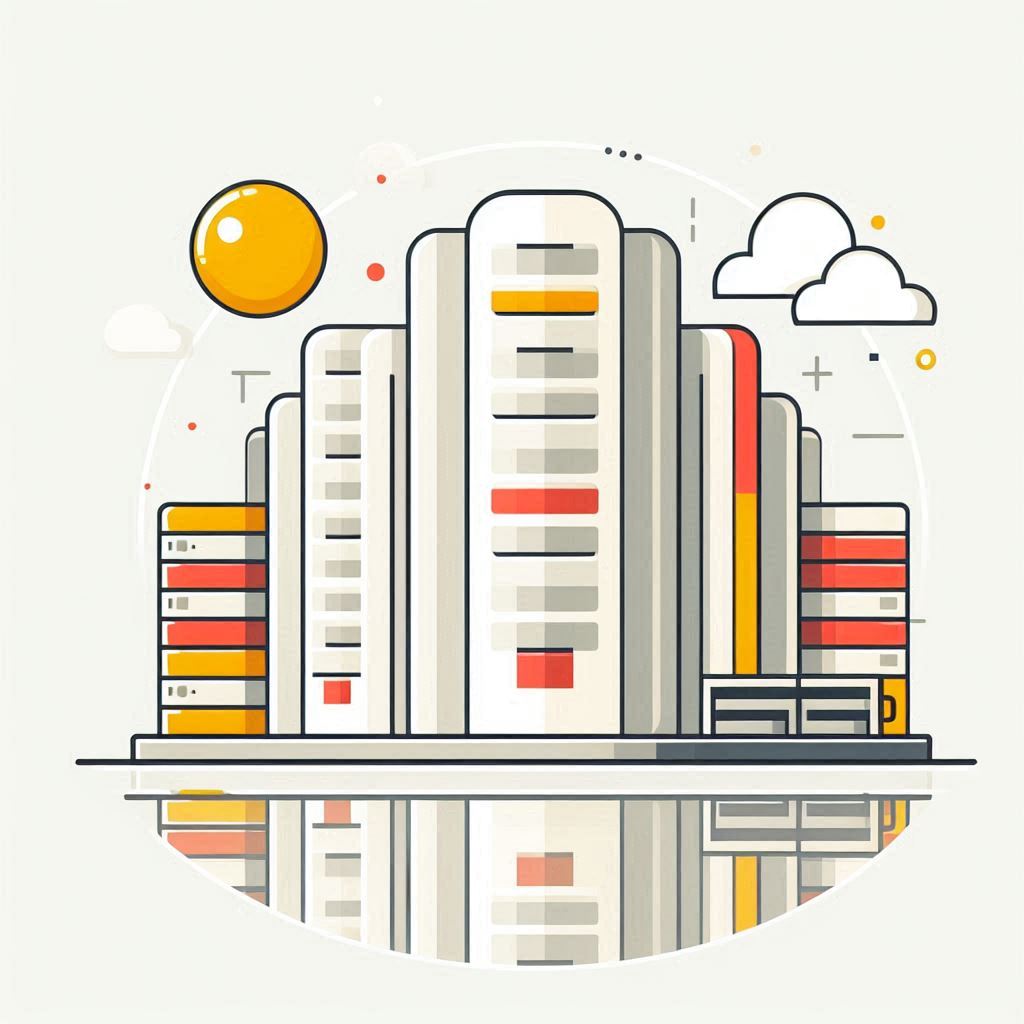 Der Unterschied zwischen einem Rechenzentrum und Colocation Zeichnung eines Rechenzentrums
