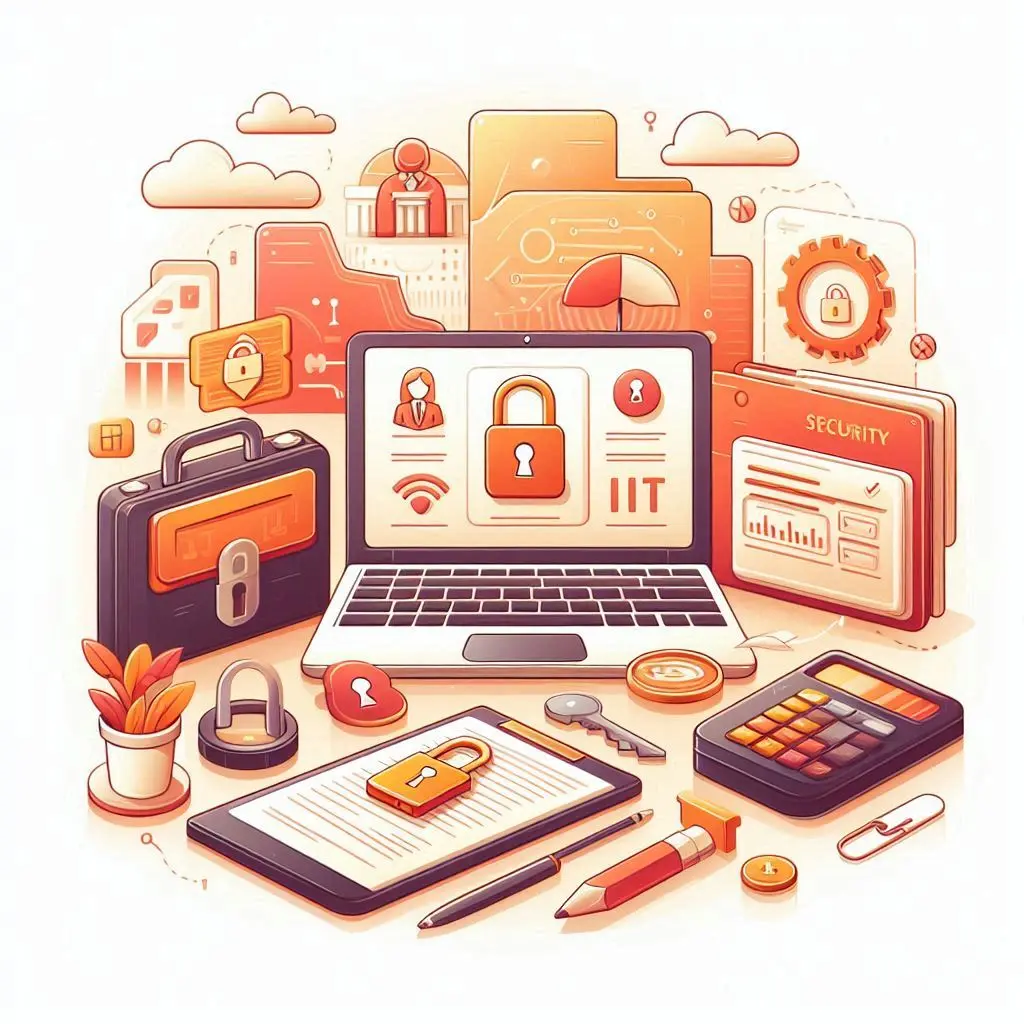 Managed Services für mehr Sicherheit Orangene Computer mit IT Security Vorkehrungen